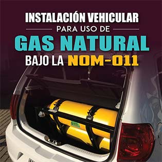 Instalación vehicular para uso de gas natural bajo la NOM-011