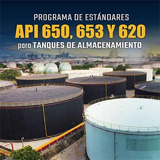Programa de estándares API 650, 653 y 620 para tanques de almacenamiento